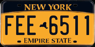 NY license plate FEE6511