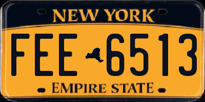 NY license plate FEE6513