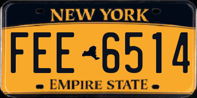 NY license plate FEE6514