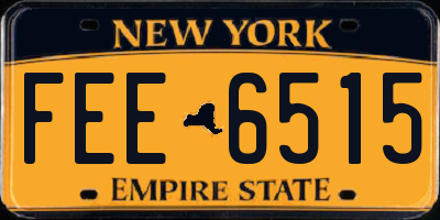 NY license plate FEE6515