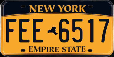 NY license plate FEE6517