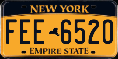 NY license plate FEE6520