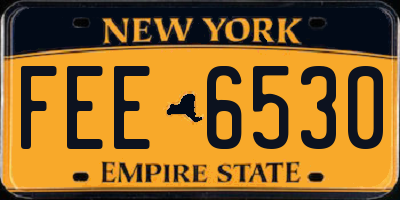 NY license plate FEE6530