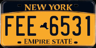 NY license plate FEE6531