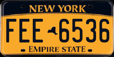 NY license plate FEE6536