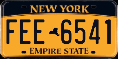 NY license plate FEE6541
