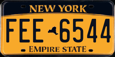 NY license plate FEE6544