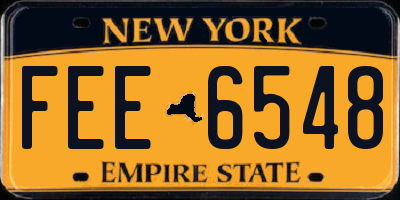 NY license plate FEE6548