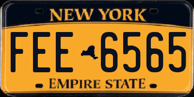 NY license plate FEE6565