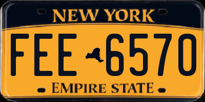 NY license plate FEE6570