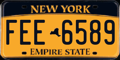 NY license plate FEE6589