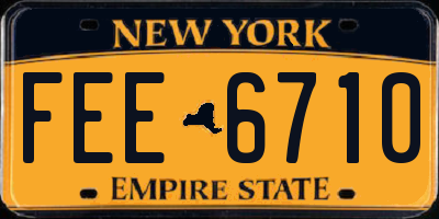 NY license plate FEE6710