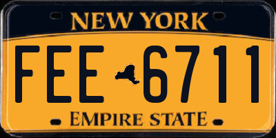 NY license plate FEE6711