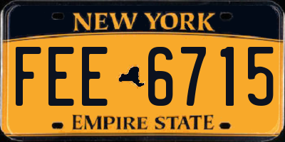 NY license plate FEE6715