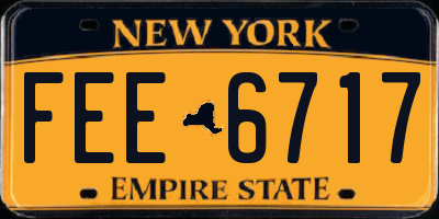 NY license plate FEE6717