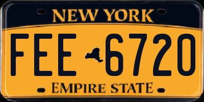 NY license plate FEE6720