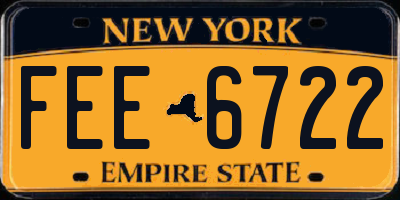 NY license plate FEE6722