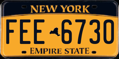NY license plate FEE6730
