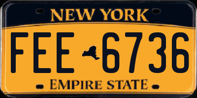 NY license plate FEE6736