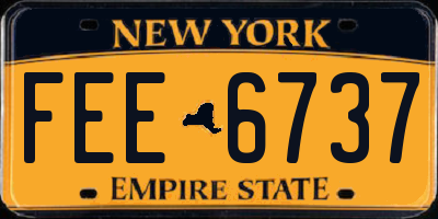 NY license plate FEE6737