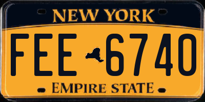 NY license plate FEE6740