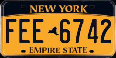 NY license plate FEE6742