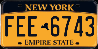 NY license plate FEE6743