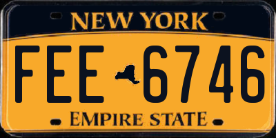 NY license plate FEE6746