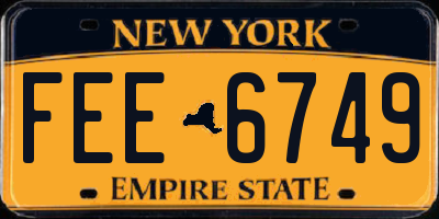 NY license plate FEE6749