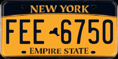 NY license plate FEE6750
