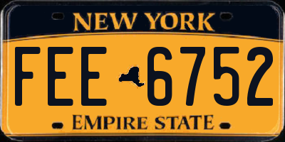 NY license plate FEE6752