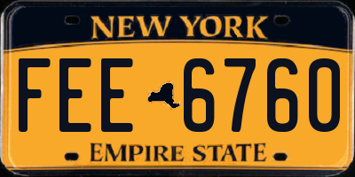 NY license plate FEE6760