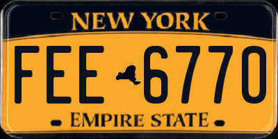 NY license plate FEE6770