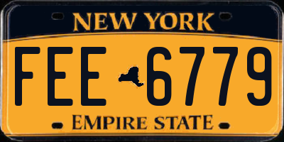 NY license plate FEE6779