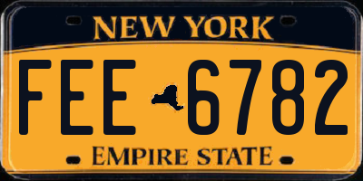 NY license plate FEE6782