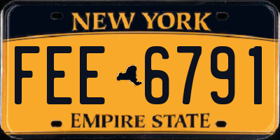 NY license plate FEE6791