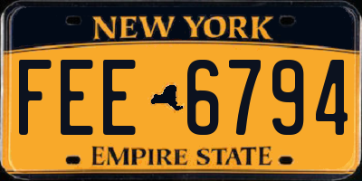 NY license plate FEE6794