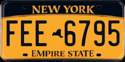 NY license plate FEE6795