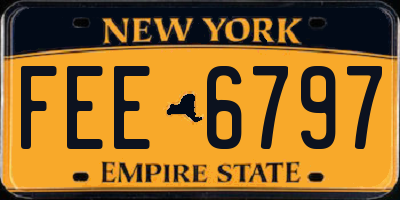 NY license plate FEE6797