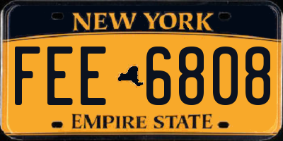 NY license plate FEE6808
