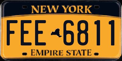 NY license plate FEE6811