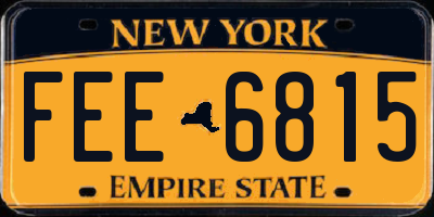 NY license plate FEE6815