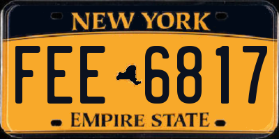 NY license plate FEE6817