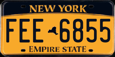 NY license plate FEE6855