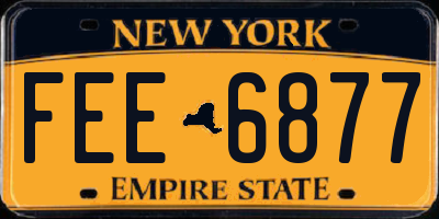 NY license plate FEE6877