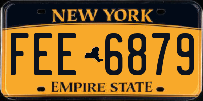 NY license plate FEE6879
