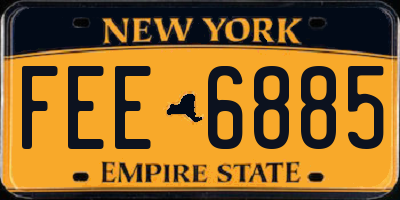 NY license plate FEE6885
