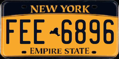 NY license plate FEE6896