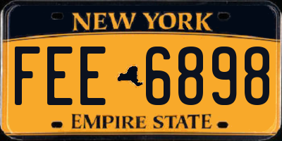 NY license plate FEE6898