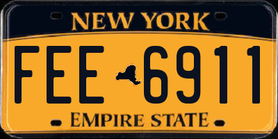 NY license plate FEE6911